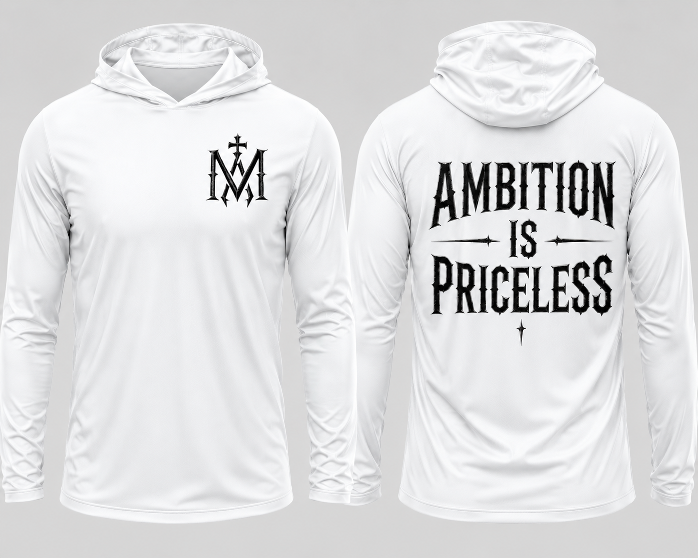 Ambition Is Priceless Hooded Performance Shirt